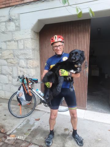 Arrival at home with the road bike from Vigo di Fassa, 292k, September 2024