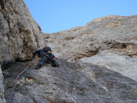 On the Piaz route at Catinaccio, 2011