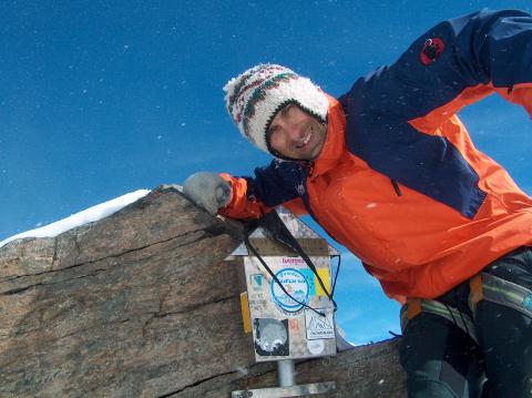 On the top of Punta Dufour, Monte Rosa, 2007