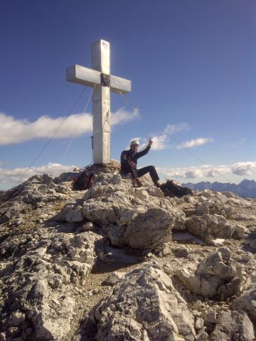 On the top of Catinaccio after climbing the South Ridge - 2014